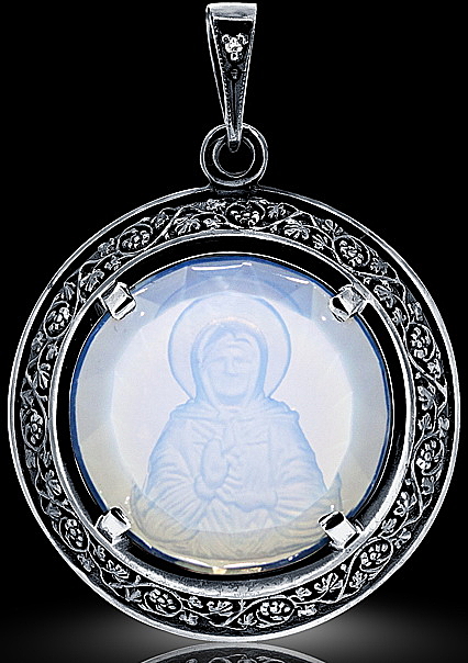 Образок святая блаженная Матрона Московская, лунник