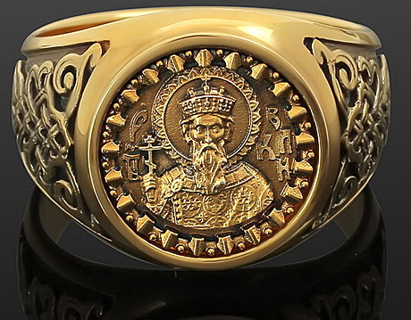 Перстень святой князь Владимир, позолота