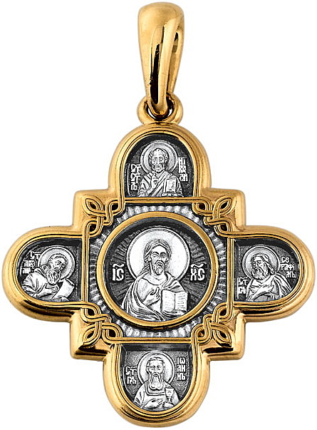 Крест «Господь Вседержитель. Казанская икона Божией Матери и восемь святых»