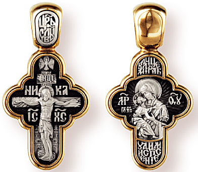 Православный крест.Владимирская икона Божией Матери