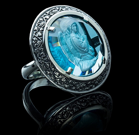 Кольцо «Ангел Хранитель», голубой кварц