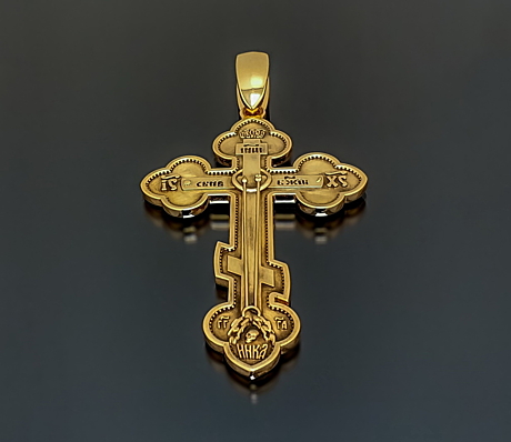 Крест золотой с цатой 