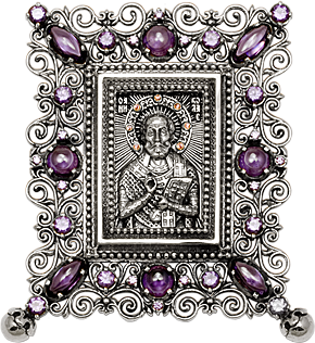 Икона ажурная святитель Николай Чудотворец