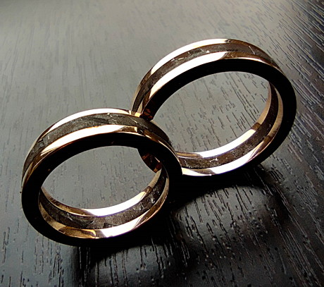 Обручальные кольца с Сеймчанским метеоритом