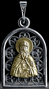 Образок преподобный Давид Серпуховской, бриллиант