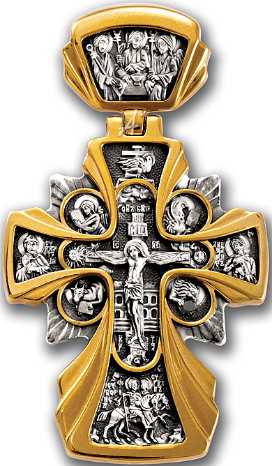 Православный крест. Икона Божией Матери 