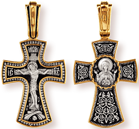 Православный крест. Икона Божией Матери 