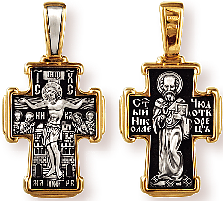 Православный крест. Святитель Николай Чудотворец