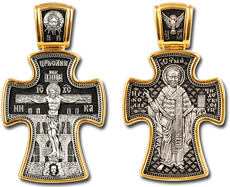 Православный крест.Святитель Николай Чудотворец