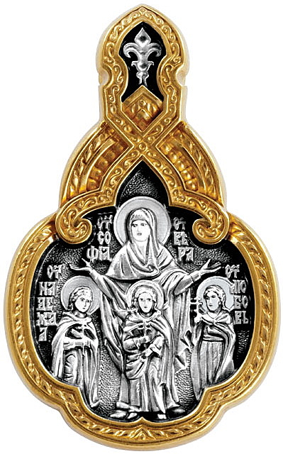 Образок святые мученицы Вера, Надежда, Любовь и мать их София