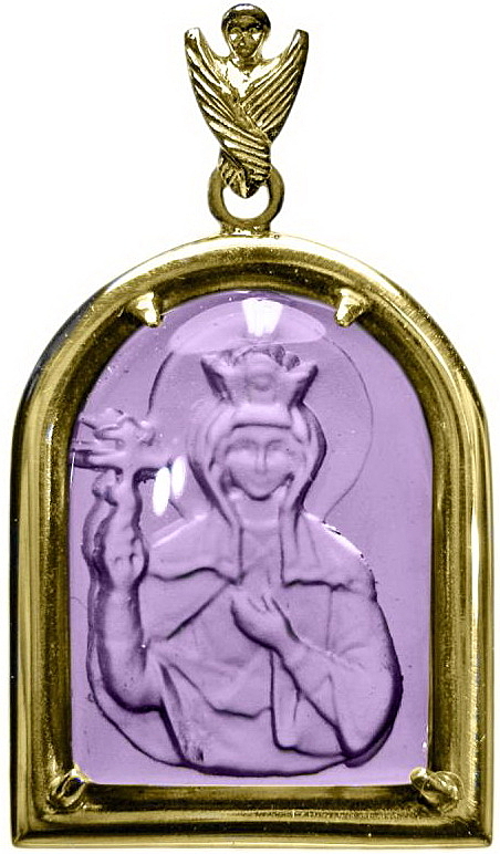Образок святая равноапостольная царица Елена, аметист